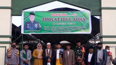 Letkol Infantri Ayidin Pakaya jadi khatib Shalat Idul Adha di Masjid Al-Falah Tinggede Selatan