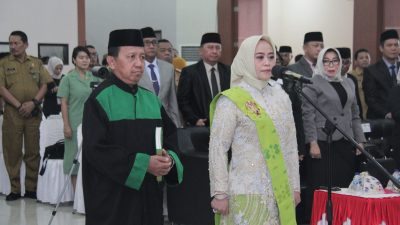 Novalina Dilantik Jabat Sekdaprov Sulteng, Gubernur Rusdi Mastura ke Singapura