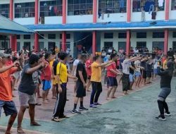 Senam Bersama Cara Rutan Palu Menjaga Imunitas WBP