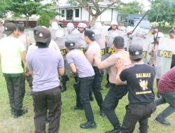 Hadapi Pemilu 2024, Polres Sigi Gelar Latihan Pengendalian Massa