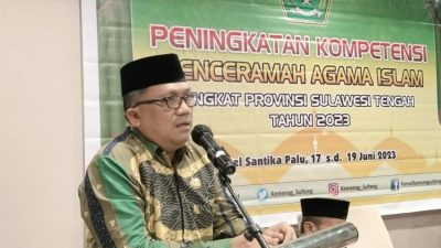 Kemenag Sulteng Tingkatkan Kompetensi Penceramah Agama Islam