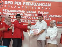 Kembalikan Formulir ke PDIP Sulteng, Yasin Miliki Niat Besar Bangun Kab. Donggala