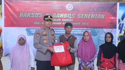 Polres Sigi Bagikan 650 Paket Sembako Sambut Hari Bhayangkara Ke-78