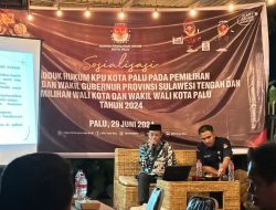 Tingkatkan Partisipasi Masyarakat di Pilkada, KPU Palu Gelar Sosialisasi Produk Hukum