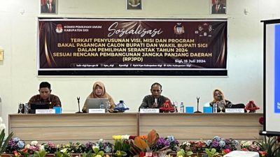 Visi Misi Bakal Pasangan Calon Bupati Sigi Harus Sesui RPJPD