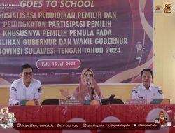 KPU Palu Sosialisasi Pendidikan Pemilih Pemula di SMAN 1 Palu
