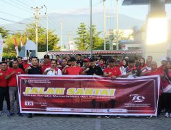 Kemenkumham Sulteng Jalan Santai Bersama Masyarakat Semarakkan Hari Pengayoman