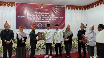 Seribuan Simpatisan dan Relawan Iringi Pendaftaran Paslon DIA di KPU Morut