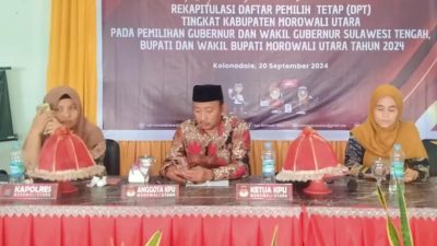 KPU Morut Tetapkan 110.249 Jiwa dalam DPT untuk Pilkada Serentak 2024