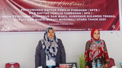 KPU Morut Gelar Rakor Penyusunan DPTb dan DPK Pilkada 2024