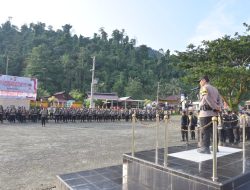 Kapolres Morowali Utara Pimpin Apel Pergeseran Pasukan Pengamanan TPS untuk Pilkada 2024