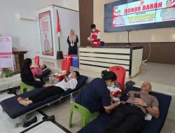Sambut Hari Bhayangkara ke-79. Polres Morowali Utara Gelar Donor Darah