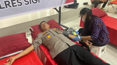 Polres Sigi Tebar Kepedulian Lewat Donor Darah