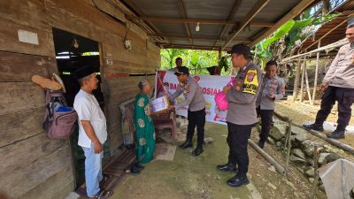 Hari Bhayangkara ke-79, Polres Morowali Utara Salurkan 600 Paket Sembako untuk Warga