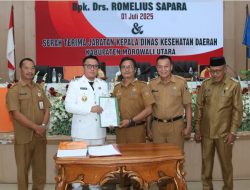 Romelius Sapara Purna Tugas, Jabatan Kadinkes Morut Diserahterimakan