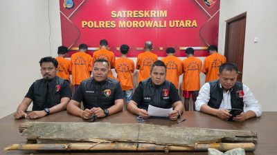 Polres Morowali Utara Tetapkan 8 Tersangka Bentrokan Warga Bimor Jaya dan Keuno