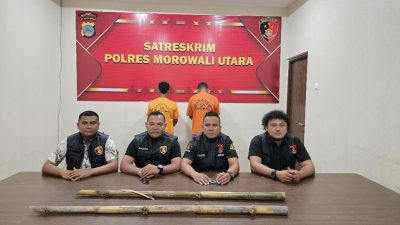 Polres Morowali Utara Kembali Tangkap 2 Pelaku Bentrok Warga Bimor Jaya vs Keuno