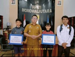 Bupati Morowali Utara Apresiasi Dua Remaja Juara Karate