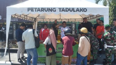 Bantu Rakyat, Korem 132/Tdl Bersama  Bulog Gelar Penjualan Beras Murah