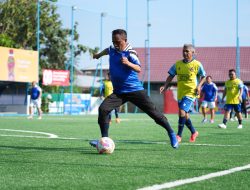 Gubernur Anwar Hafid Hattrick, Pemprov Sulteng Tekuk Jurnalis Palu FC 6-4