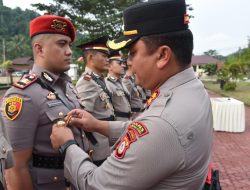 Kapolres Morowali Utara Pimpin Sertijab dua Pejabat Utama dan Dua Kapolsek