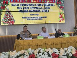Kapolres Morowali Utara pimpin Rakor Ops Lilin Tinombala 2025, Guna Memastikan Perayaan Nataru berjalan aman dan kondusif