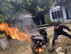 Aksi Heroik Polisi di Morut: Briptu Jonathan Padamkan Motor Pelajar yang Terbakar