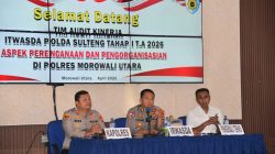 Itwasda Polda Sulteng Laksanakan Audit Kinerja Tahap I di Polres Morowali Utara