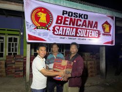 SATRIA Sulteng Dirikan Posko Bencana di Nokilalaki, Salurkan Bantuan untuk Korban Gempa Sigi