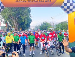 Gubernur Anwar Hafid Lepas Ribuan Pesepeda di Gowes Palaka Wira, Dorong Sinergi TNI dan Masyarakat