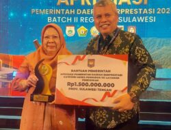 Berkat Berani Cerdas, Pemprov Sulteng Raih Apresiasi dan Penghargaan Rp1,5 M dari Kemendagri