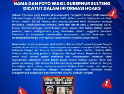 Pemprov Sulteng Klarifikasi Hoaks, Nama dan Foto Wagub Reny A. Lamadjido Dicatut