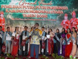 Evolet Laura dan Rasya C. Parobe Terpilih Jadi Putra Putri Pariwisata Morut 2026